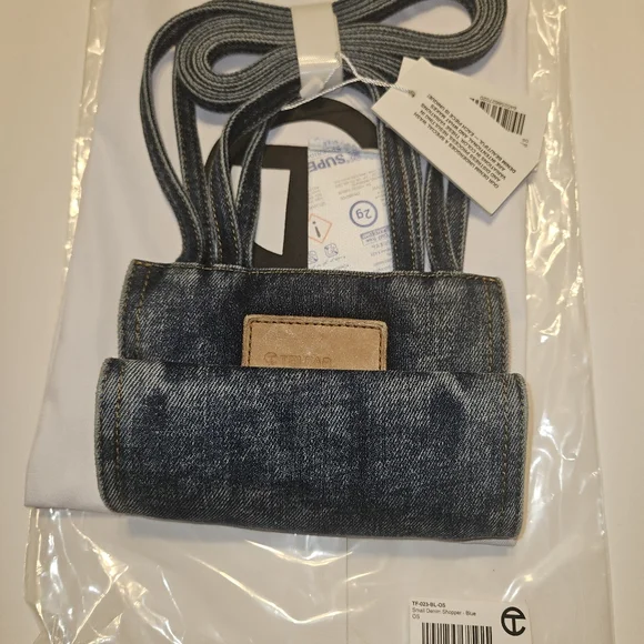 Telfar: Small Denim Shopper - Blue - Picture 11 of 16